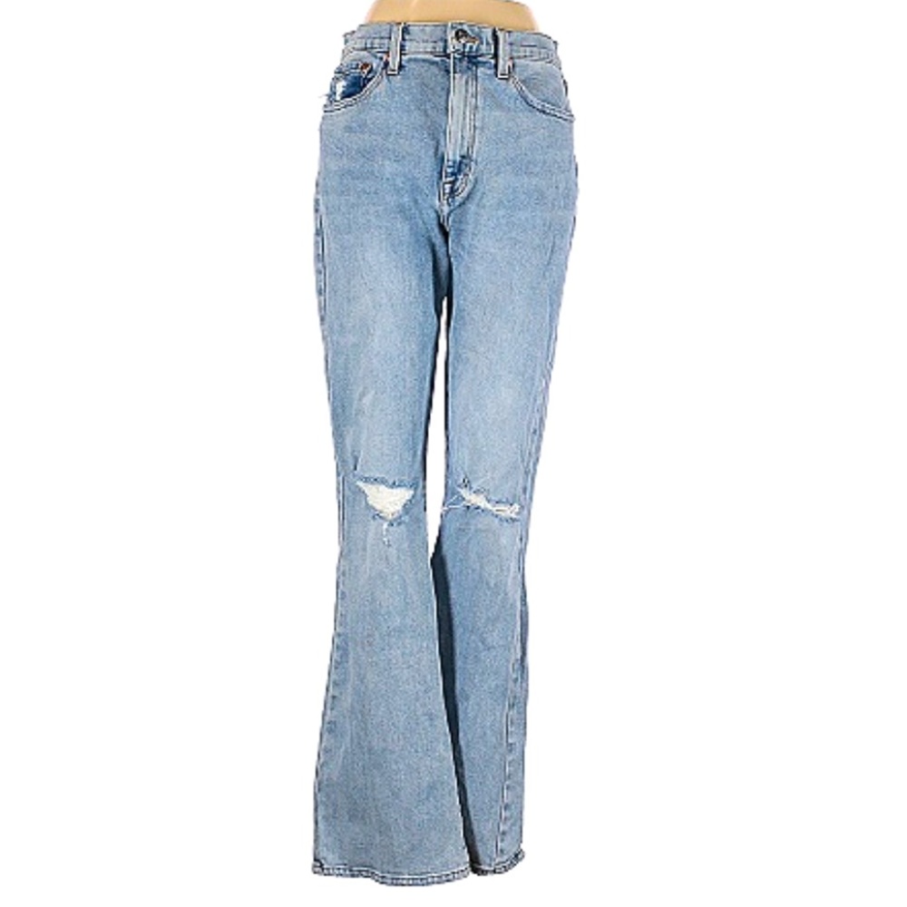 Pistola light wash high rise straight boyfriend jean size 29